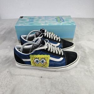 VANS SpongeBob SquarePants Smile Patch Suede Sneakers Men’s 9.5 Women’s 11
